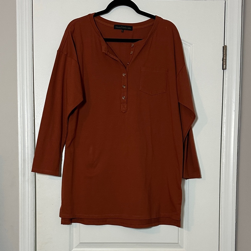 Women's Rust Button-Up dress